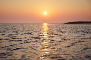 Sonnenuntergang am Meer im Nordseebad Otterndorf