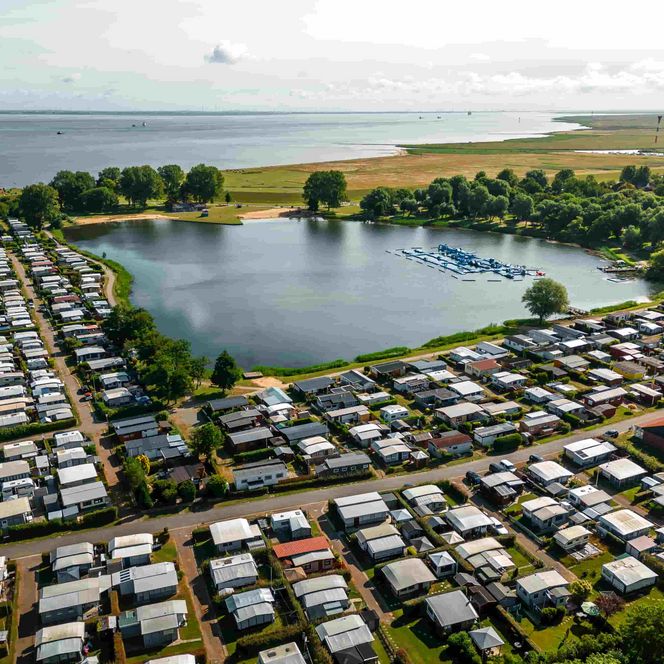 Luftaufnahme vom Campingplatz im Nordseebad Otterndorf