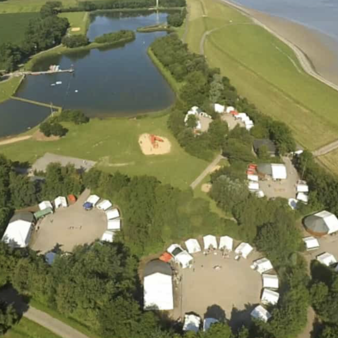 Luftbild im Sommercamp im Nordseebad Otterndorf